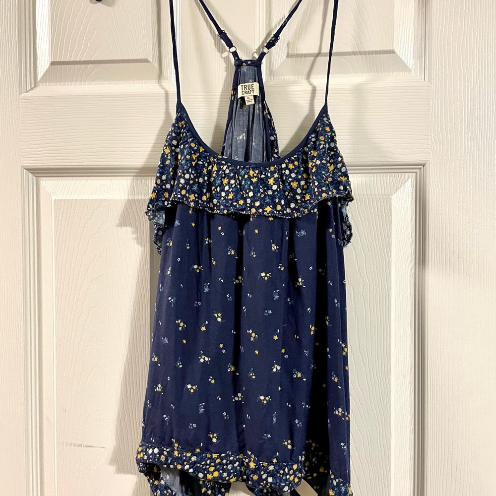 True Craft floral racerback tank top size XL